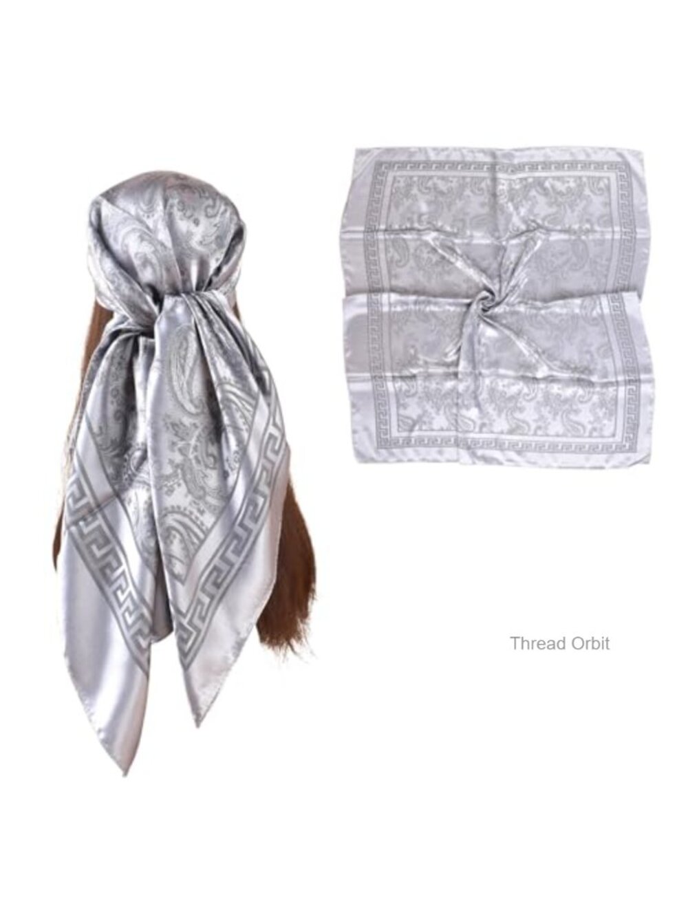 Silk Like Satin Head Scarf 35x35 Square Neck Scarf Hair Wrap Bandana